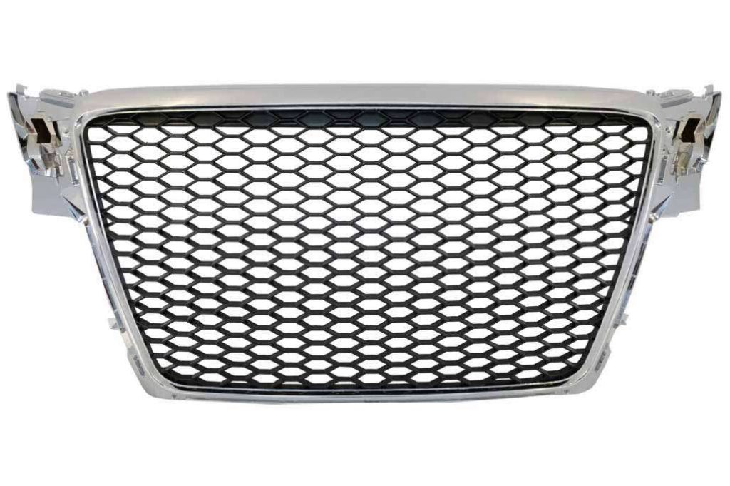 Βλησαρούλης Car Center - Badgeless Front Grille suitable for AUDI A4 B8 (2007-2012) Limousine Avant RS Design Chrome