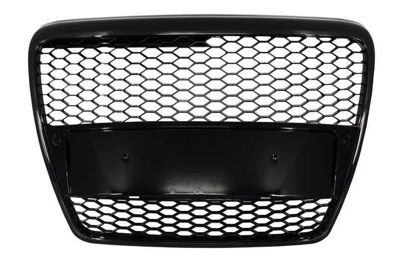 Βλησαρούλης Car Center - Badgeless Front Grille suitable for Audi A6 4F C6 (2004-2007) RS Design Piano Black
