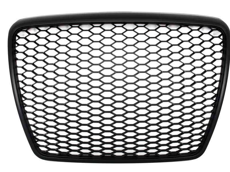 Βλησαρούλης Car Center - Badgeless Front Grille suitable for Audi A6 4F2 4F C6 (2004-2011) RS Design Matte Black