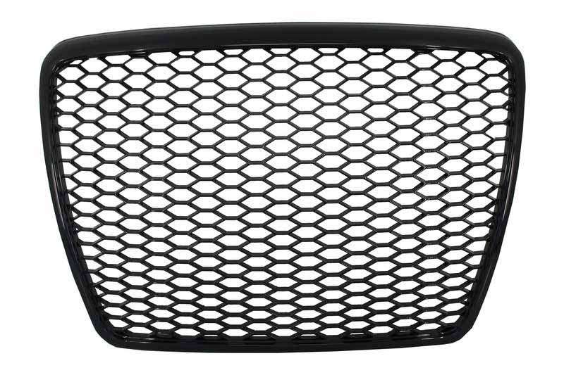 Βλησαρούλης Car Center - Badgeless Front Grille suitable for Audi A6 4F 4F2 C6 (2004-2011) RS Design Black