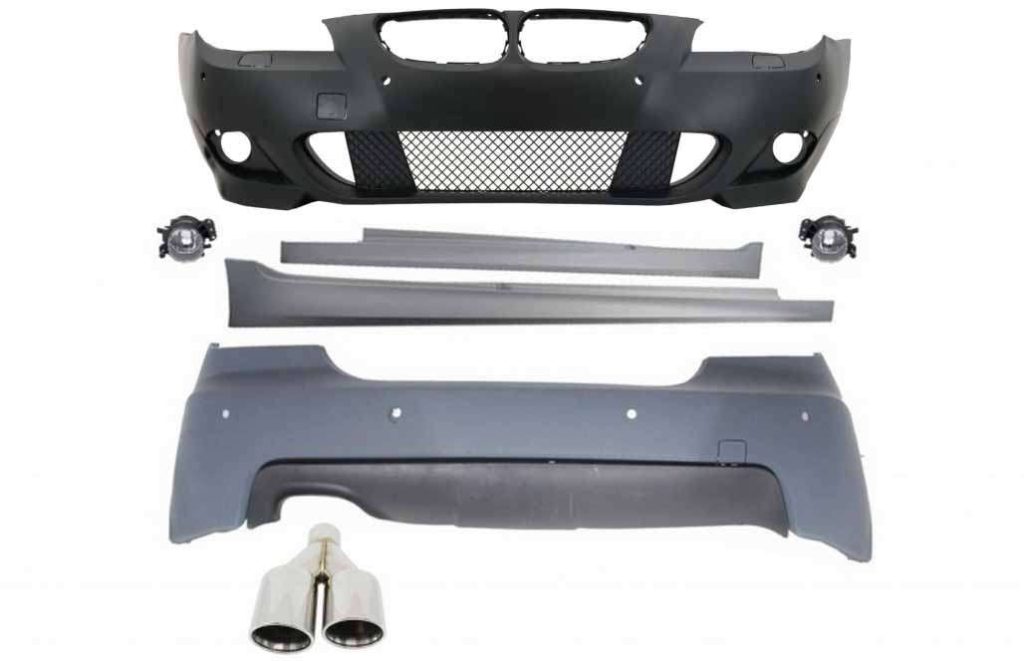 Βλησαρούλης Car Center - Body Kit M-Technik suitable for BMW E60 5-series (2003-2007) With PDC 24mm + Exhaust Muffler Tips M-Power LEFT