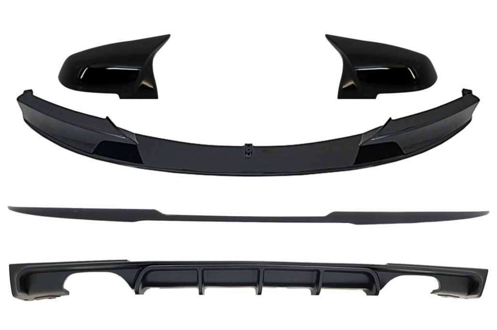 Βλησαρούλης Car Center - Body Kit Spoiler Lip Mirror suitable for BMW 3 Series F30 Sedan (2011-2019) M Design Black Edition