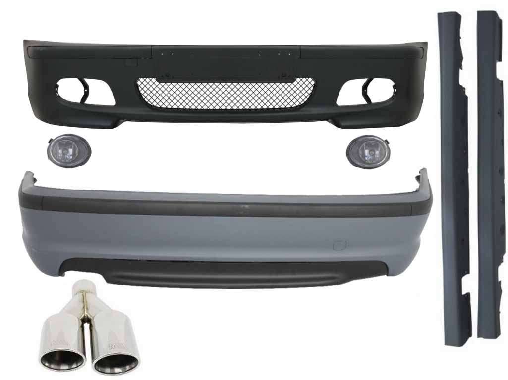 Βλησαρούλης Car Center - Body Kit suitable for BMW 3 Series E46 4D Sedan (1998-2004) M-Technik Design With Exhaust Muffler