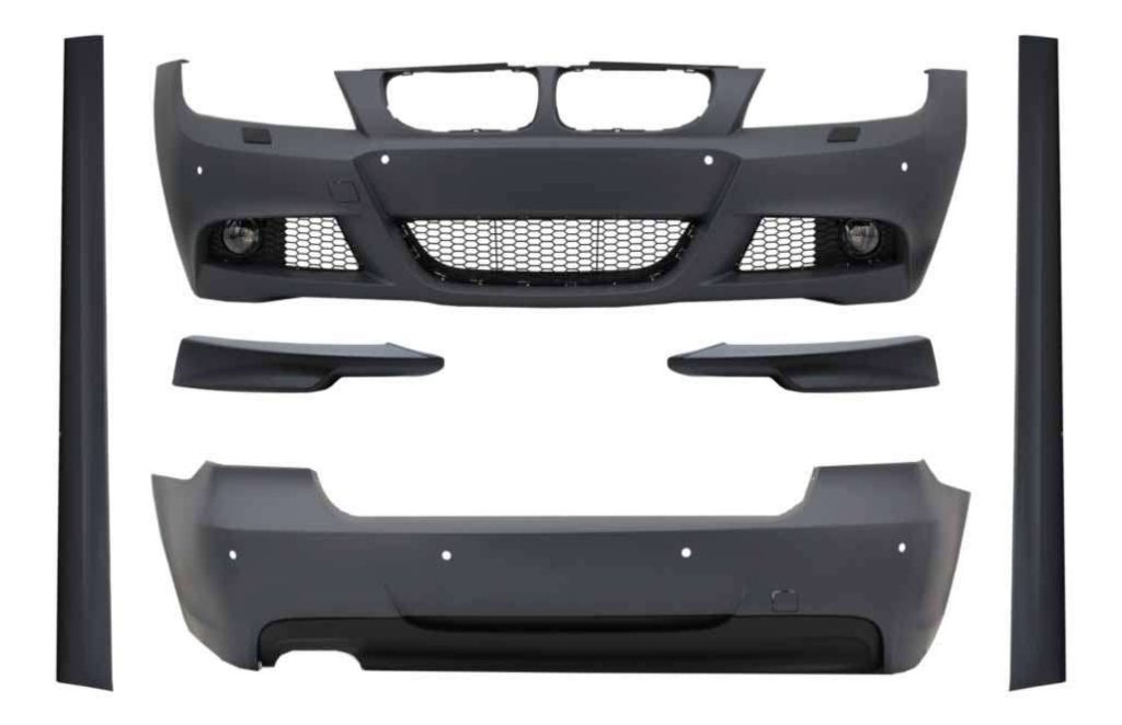 Βλησαρούλης Car Center - Body Kit suitable for BMW 3 Series E90 LCI Limousine (2008-2011) M-Technik Design with Front Bumper Splitters Spoiler