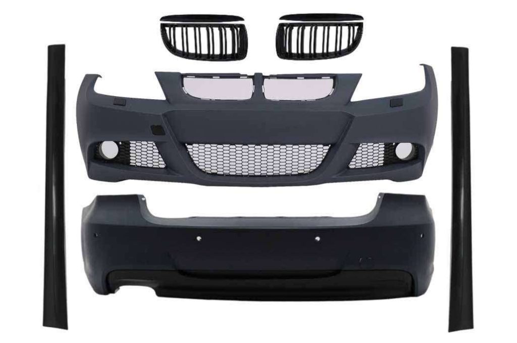 Βλησαρούλης Car Center - Body Kit suitable for BMW 3 Series E90 (2005-2008) M-Technik Kidney Grilles Double Stripe M Design Piano Black