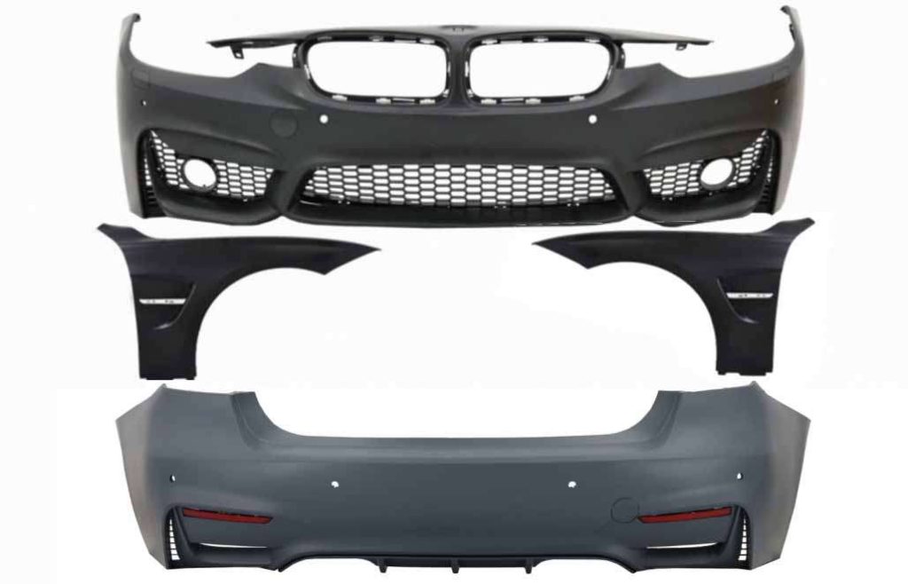 Βλησαρούλης Car Center - Body Kit suitable for BMW 3 Series F30 F31 Non LCI & LCI (2011-2018) M3 Sport Design with Front Fenders Black Chrome