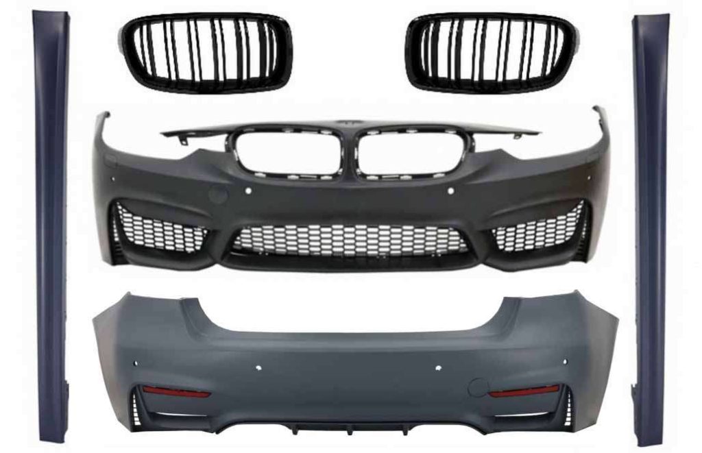 Βλησαρούλης Car Center - Body Kit suitable for BMW 3 Series F30 (2011-2015) F30 LCI (2016-up) with Central Grilles Double Stripe M3 Sport Design