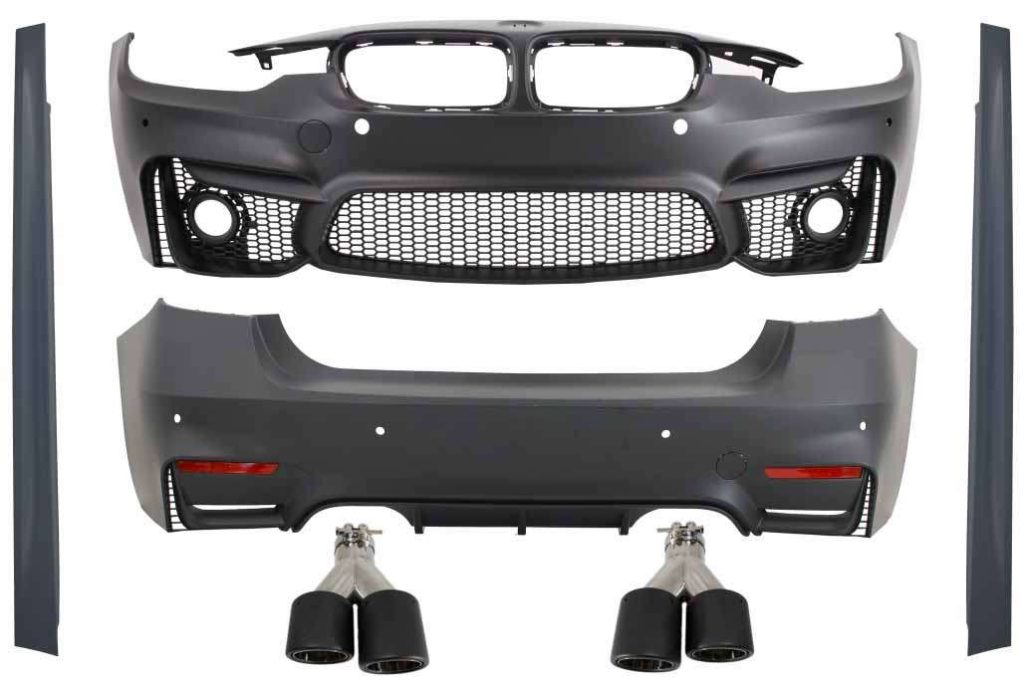 Βλησαρούλης Car Center - Body Kit suitable for BMW 3 Series F30 (2011-2019) with Exhaust Muffler Tips Carbon Fiber EVO II M3 CS Design