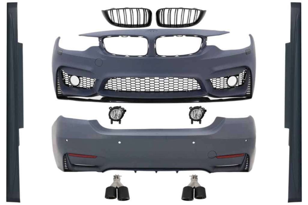 Βλησαρούλης Car Center - Body Kit suitable for BMW 4 Series F32 Coupe F33 Cabrio (2013-03.2019) M4 Design with Grilles and Exhaust Tips Carbon