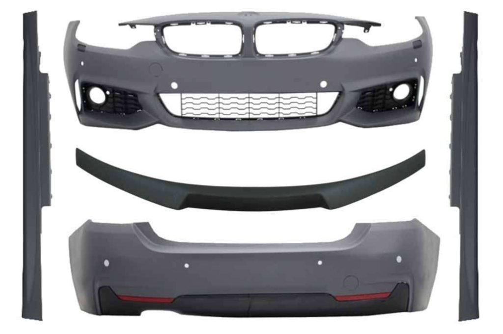Βλησαρούλης Car Center - Body Kit suitable for BMW 4 Series F32 Coupe (2013-up) with Trunk Spoiler Matte Black Sport Design