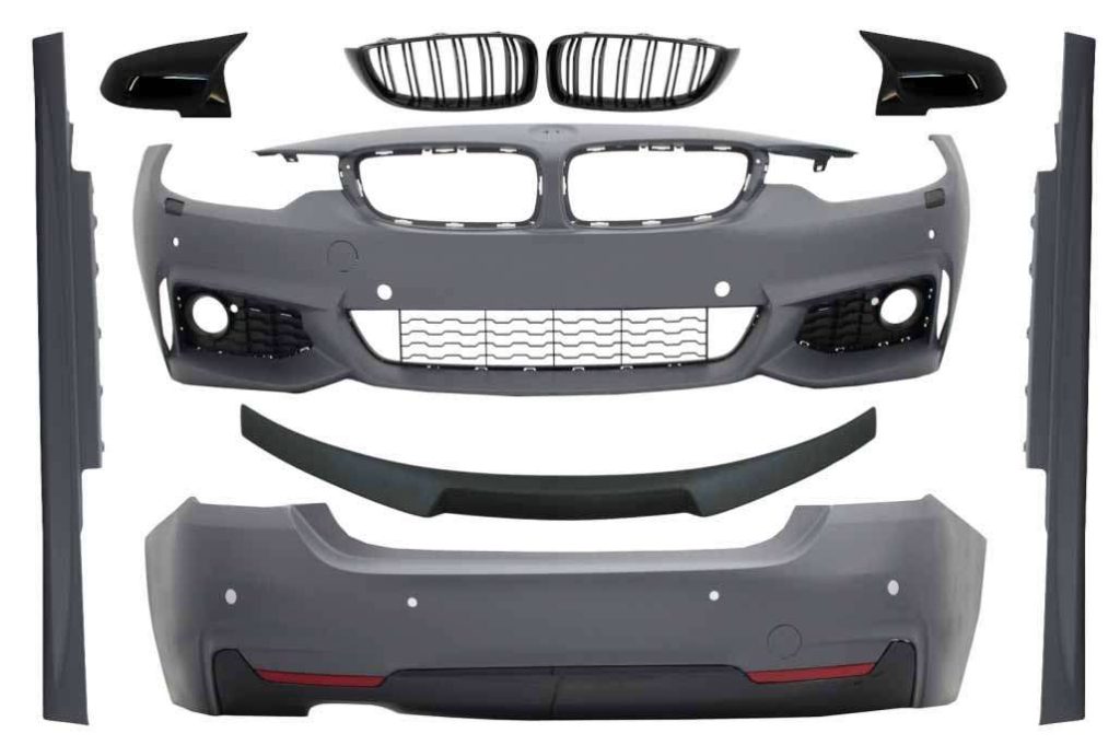 Βλησαρούλης Car Center - Body Kit suitable for BMW 4 Series F32 Coupe (2013-up) Trunk Spoiler with Central grilles and Mirror Covers Sport Design