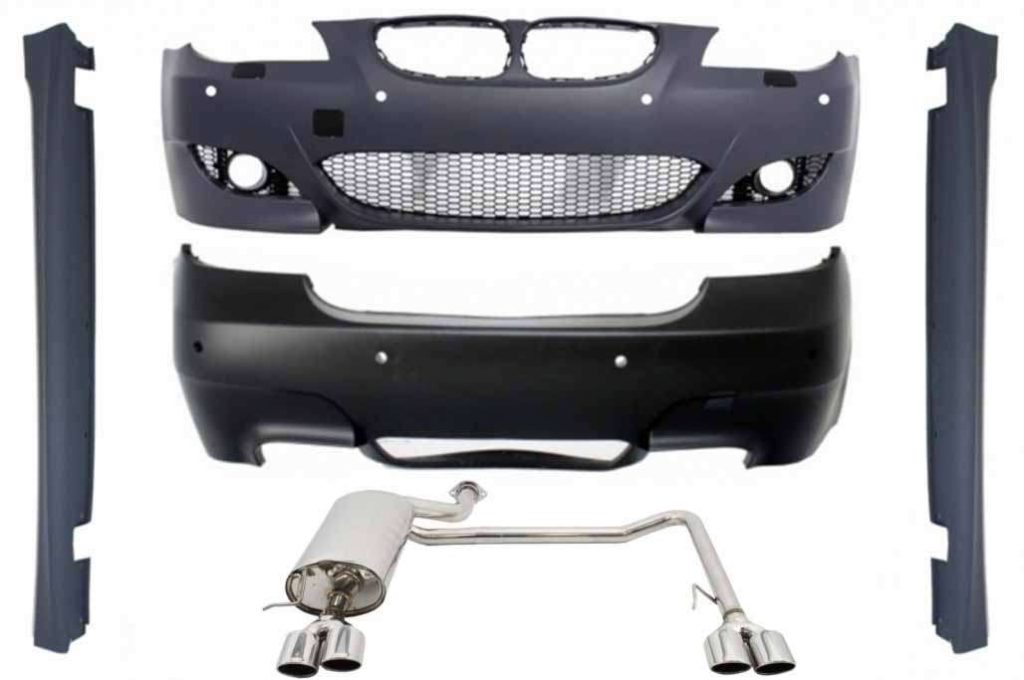 Βλησαρούλης Car Center - Body Kit suitable for BMW 5 Series E60 (2003-2007) M5 Design with Complete Exhaust System Twin Double Quad and Side Skirts