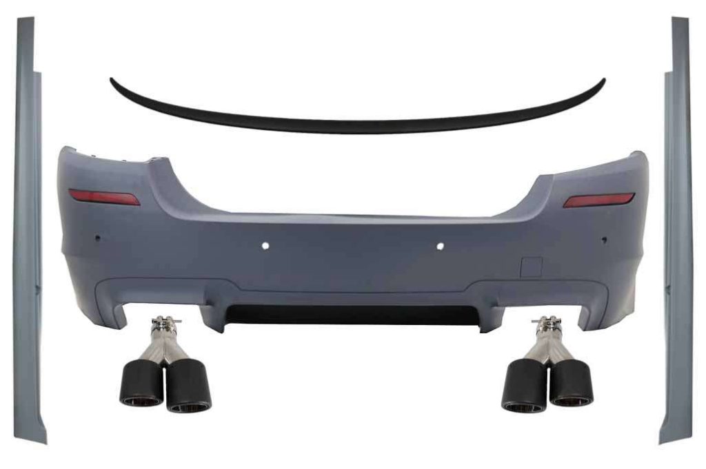 Βλησαρούλης Car Center - Body Kit suitable for BMW 5 Series F10 Sedan (2011-2017) M5 Design with Dual Twin Exhaust Muffler Tips Carbon Fiber