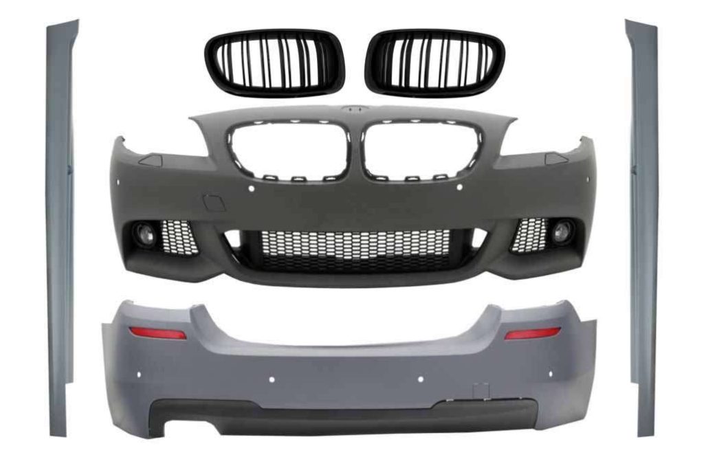 Βλησαρούλης Car Center - Body Kit suitable for BMW 5 Series F10 (2011-2013) with Central Grilles Kidney and Side Skirts M-Technik Design