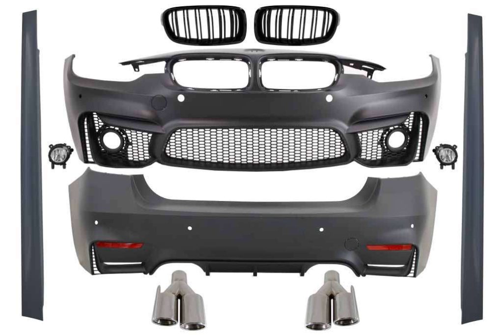 Βλησαρούλης Car Center - Body Kit suitable for BMW F30 (2011-2019) EVO II M3 M-Power CS Design with Exhaust Muffler Tips Quad