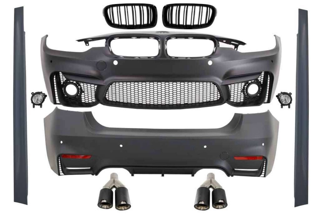 Βλησαρούλης Car Center - Body Kit suitable for BMW F30 (2011-2019) EVO II M3 M-Power CS Design with Dual Twin Exhaust Muffler Tips Carbon