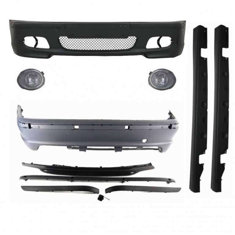 Βλησαρούλης Car Center - Body Kit with Chrome Fog Lights suitable for BMW E46 Sedan (1998-2004) M-Technik M-Tech M-Sport Model