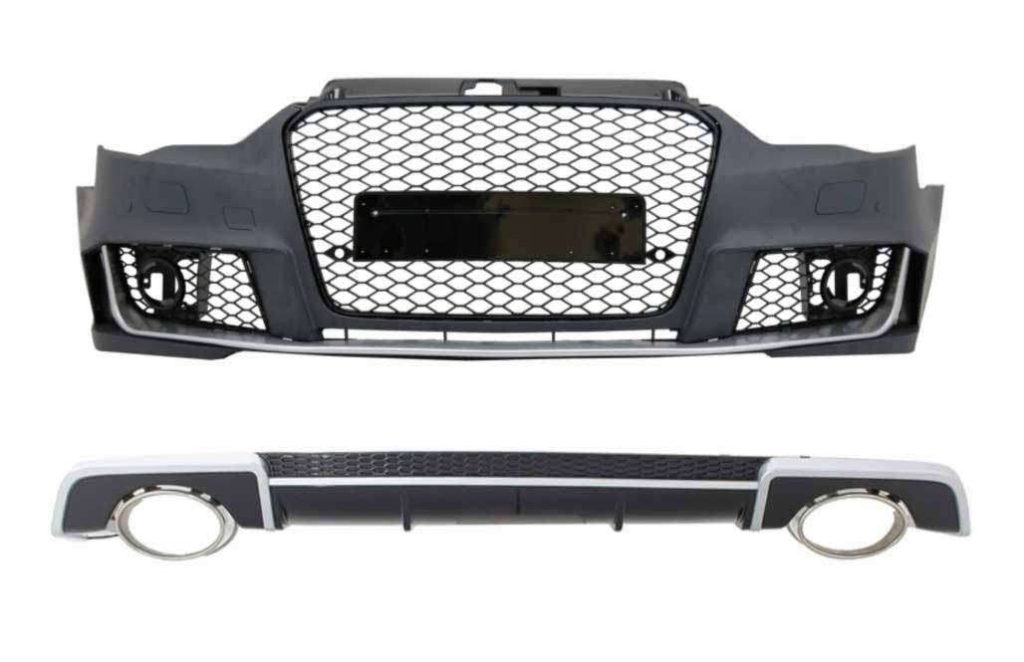 Βλησαρούλης Car Center - Body Kit with Diffuser & Exhaust Tips suitable for AUDI A3 8V Sedan Cabrio (2012-2015) RS3 Design