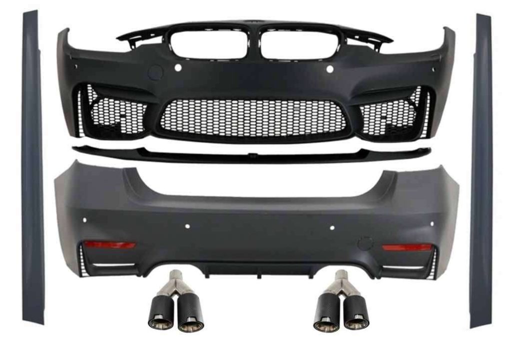 Βλησαρούλης Car Center - Body Kit with Dual Twin Exhaust Muffler Tips suitable for BMW F30 (2011-2019) EVO II M3 CS Style Without Fog Lamps