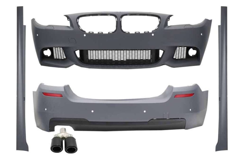 Βλησαρούλης Car Center - Body Kit with Exhaust Muffler Tip Matte Carbon Fiber Inlet 5.8 cm Left Side suitable for BMW 5 Series F10 (2011-2014) M-Technik Design