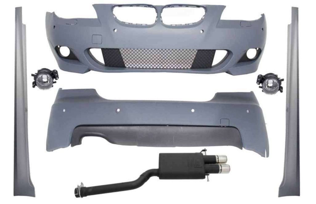 Βλησαρούλης Car Center - Body Kit with Exhaust System Twin Sport Muffler Tips suitable for BMW E60 5 Series (2003-2007)  M-Technik Design PDC 24mm