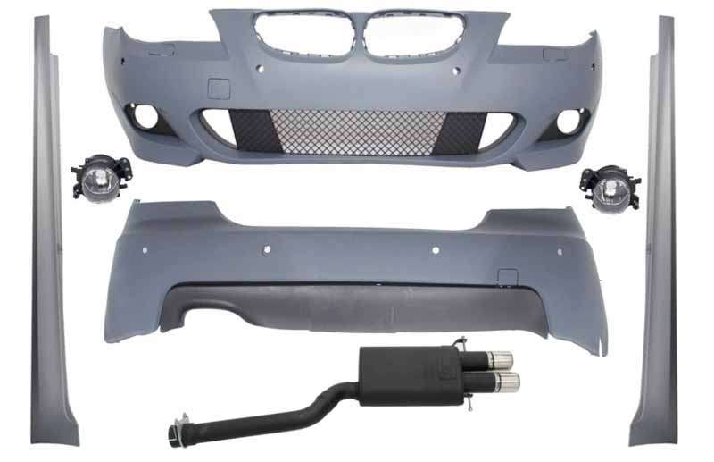 Βλησαρούλης Car Center - Body Kit with Exhaust System Twin Sport Muffler Tips suitable for BMW E60 5 Series (2007-2010) M-Technik Design PDC 18mm