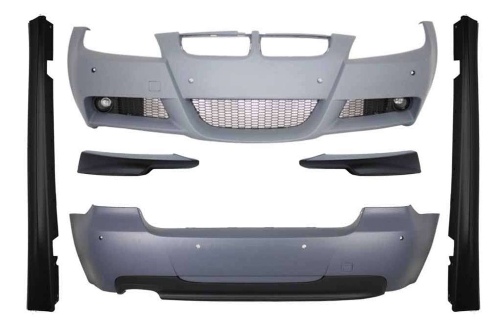 Βλησαρούλης Car Center - Body Kit with Front Bumper Splitters Spoiler suitable for BMW 3 Series Touring E91 LCI (2008-2011) M-Technik M-Sport M-Tech Design