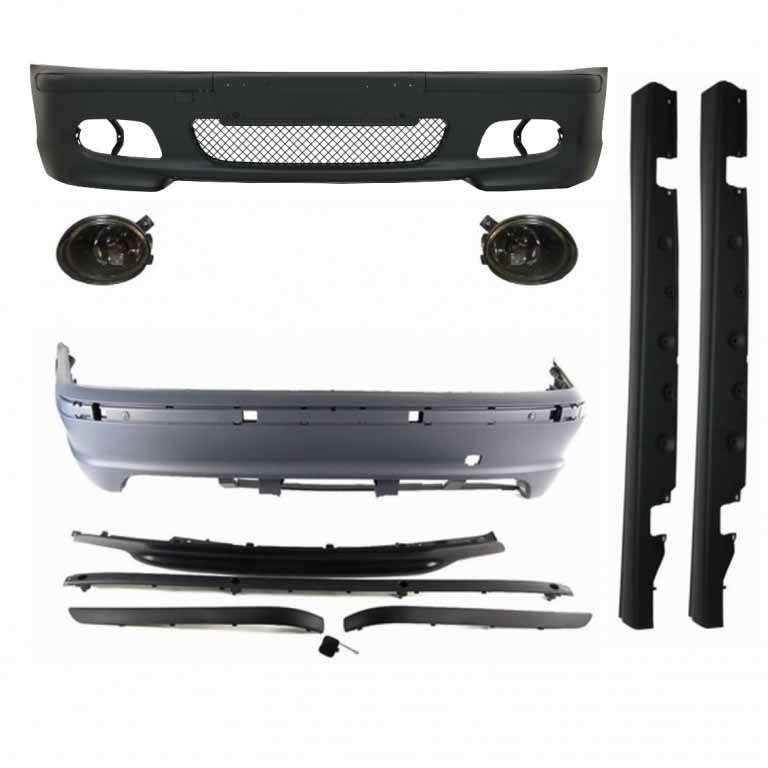 Βλησαρούλης Car Center - Body Kit with Smoke Fog Lights suitable for BMW E46 Sedan (1998-2004) M-Technik M-Tech M-Sport Model