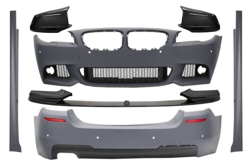 Βλησαρούλης Car Center - Body Kit with Spoiler Lip and Mirror Covers suitable for BMW 5 Series F10 Non LCI (2011-2014) M Design Carbon