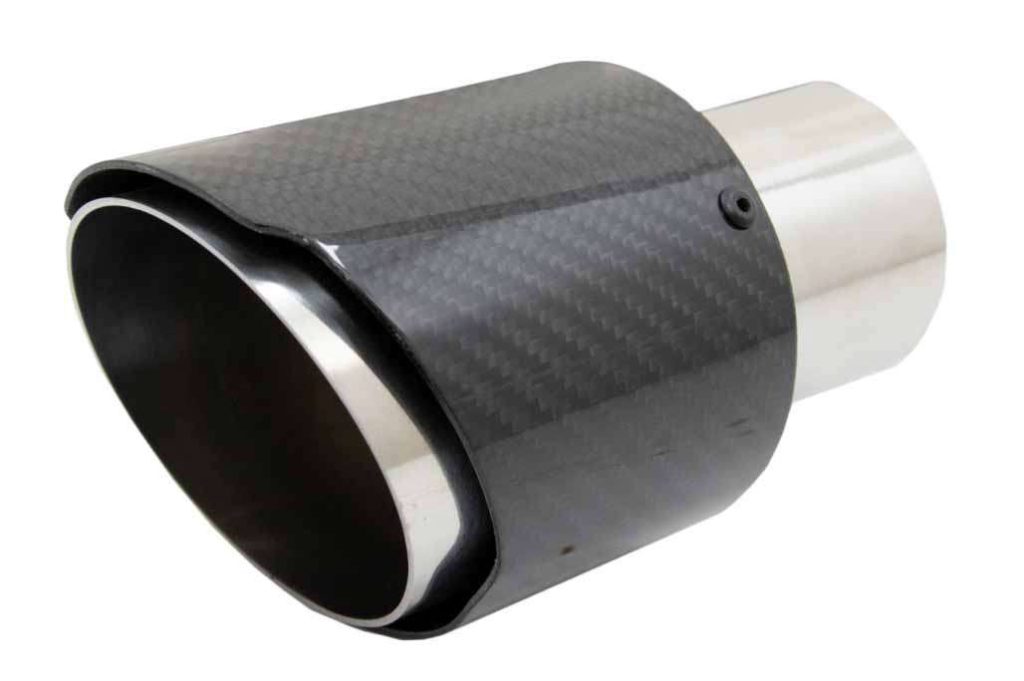 Βλησαρούλης Car Center - Carbon Fiber Exhaust Muffler Tips Polished Look Inlet 6.1cm