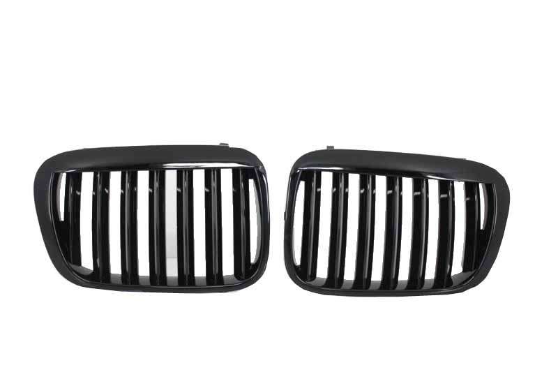 Βλησαρούλης Car Center - Central Grilles Kidney Grilles 3 Series suitable for BMW E46 Pre Facelift (1998-2001) X5 Piano Black Design