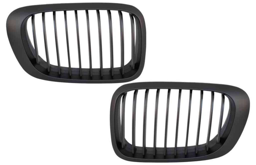 Βλησαρούλης Car Center - Central Kidney Grilles suitable for BMW 3 Series E46 COUPE CABRIO (1999-02.2003) Black Matte