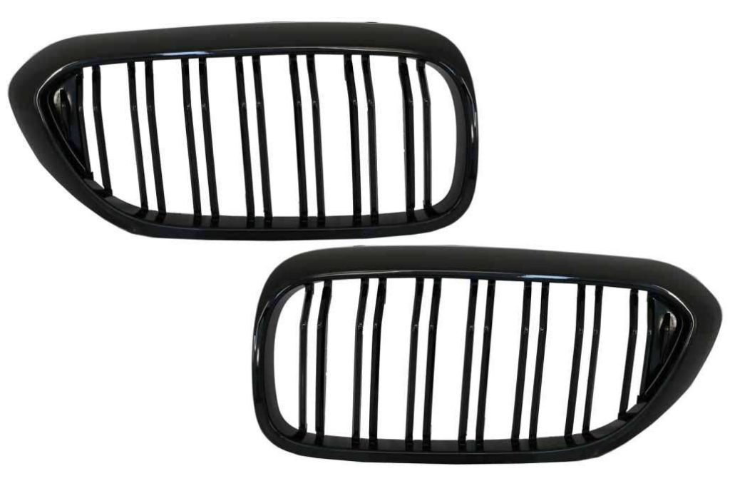 Βλησαρούλης Car Center - Central Kidney Grilles suitable for BMW 5 Series G30 G31 Sedan Touring (2017-up) Double Stripe M Design Piano Black