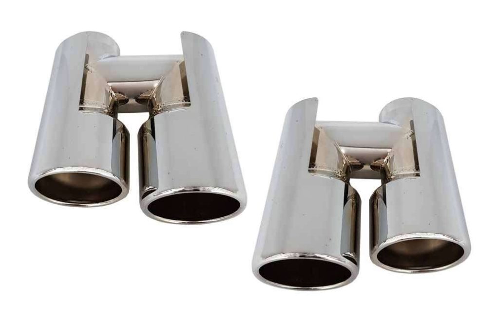 Βλησαρούλης Car Center - Chromed Exhaust Muffler Tips suitable for BMW E36 E46 E90 E91 E39 E60 E61 F10 F11 E64 F12 F13 F06 X5 E53 M5 design