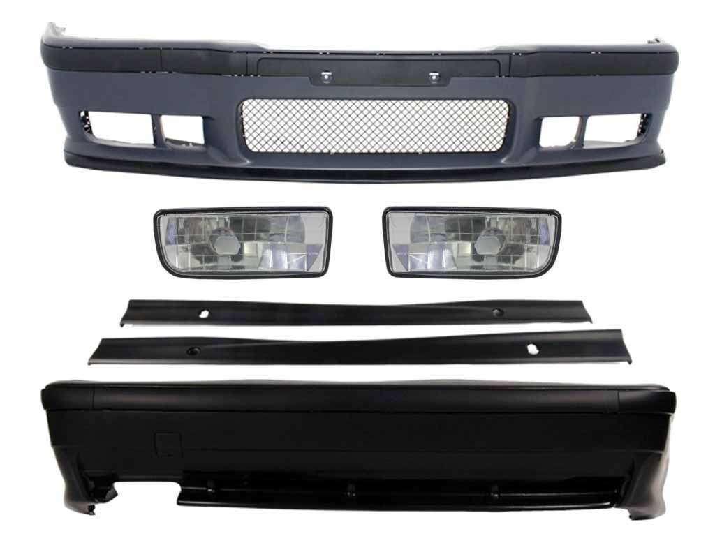 Βλησαρούλης Car Center - Complete Body Kit suitable for BMW 3 Series E36 1992-1998 M3 Design with Fog Lights Chrome Side Skirts