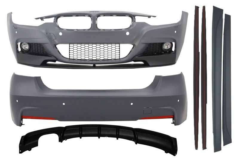Βλησαρούλης Car Center - Complete Body Kit suitable for BMW 3 Series F30 (2011-2014) & F30 LCI Facelift (2015-up) M-Performance Design Single Outlet Double Exhaust