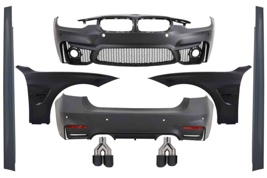 Βλησαρούλης Car Center - Complete Body Kit suitable for BMW 3 Series F30 (2011-2019) EVO II M3 CS Design with Front Fenders Black