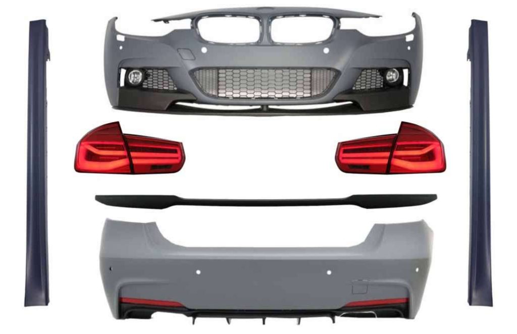Βλησαρούλης Car Center - Complete Body Kit suitable for BMW 3 Series F30 (2011-2019) with Trunk Spoiler and LED Taillights Dynamic Sequential Turning Light M-Performance Design