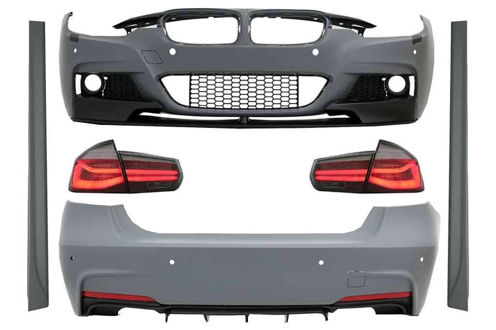 Βλησαρούλης Car Center - Complete Body Kit suitable for BMW 3 Series F30 (2011-2019) with LED Taillights Red Smoke Dynamic Turning Light M-Performance LCI Design