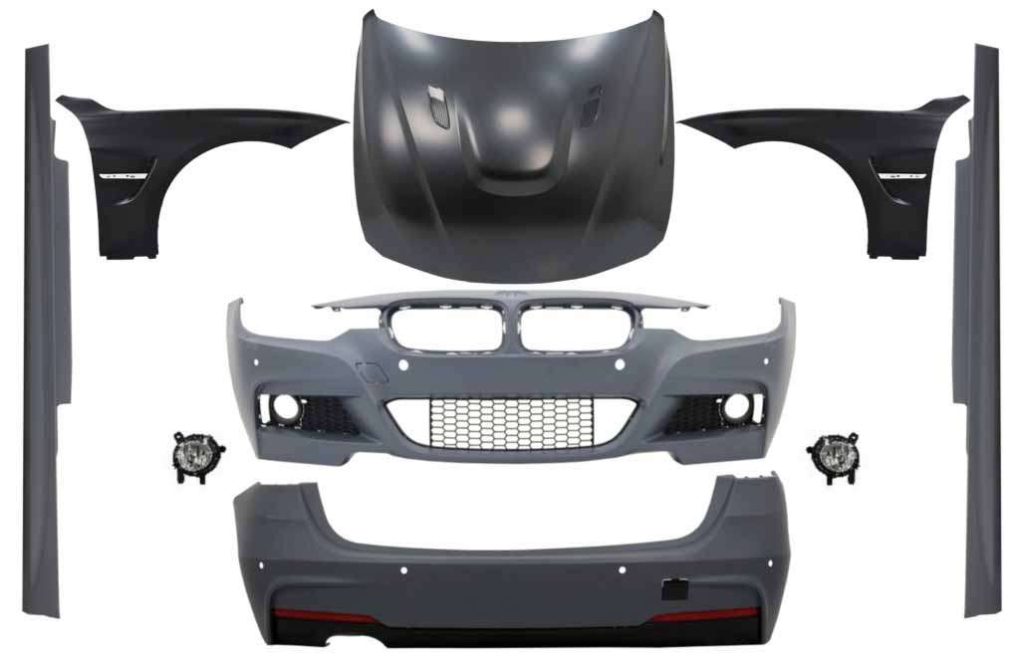 Βλησαρούλης Car Center - Complete Body Kit suitable for BMW 3 Series Touring F31 (2011-02.2017) M-Technik Design with Front Fenders Chrome and Hood Bonnet