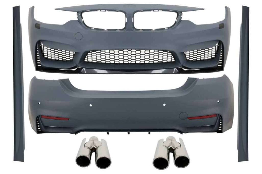 Βλησαρούλης Car Center - Complete Body Kit suitable for BMW 4 Series F32 Coupe F33 Cabrio (2013-2019) M4 Design with Exhaust Muffler Tips ACS Design