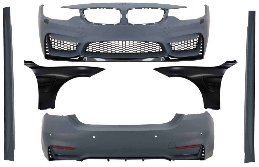 Βλησαρούλης Car Center - Complete Body Kit suitable for BMW 4 Series F32 F33 Coupe Cabrio (2013-02.2017) with Front Fenders Black M4 Design