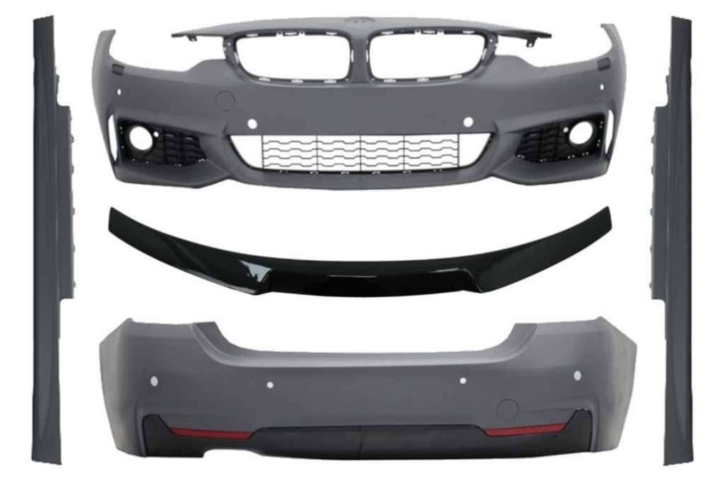 Βλησαρούλης Car Center - Complete Body Kit suitable for BMW 4 Series F32 Coupe (2013-up) with Trunk Spoiler Piano Black Sport Design