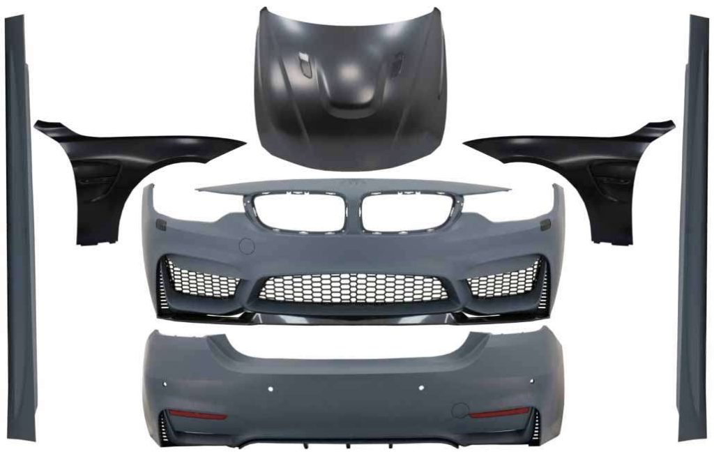Βλησαρούλης Car Center - Complete Body Kit suitable for BMW 4 Series F32 F33 (2013-2017) M4 Design with Front Fenders and Hood Bonnet