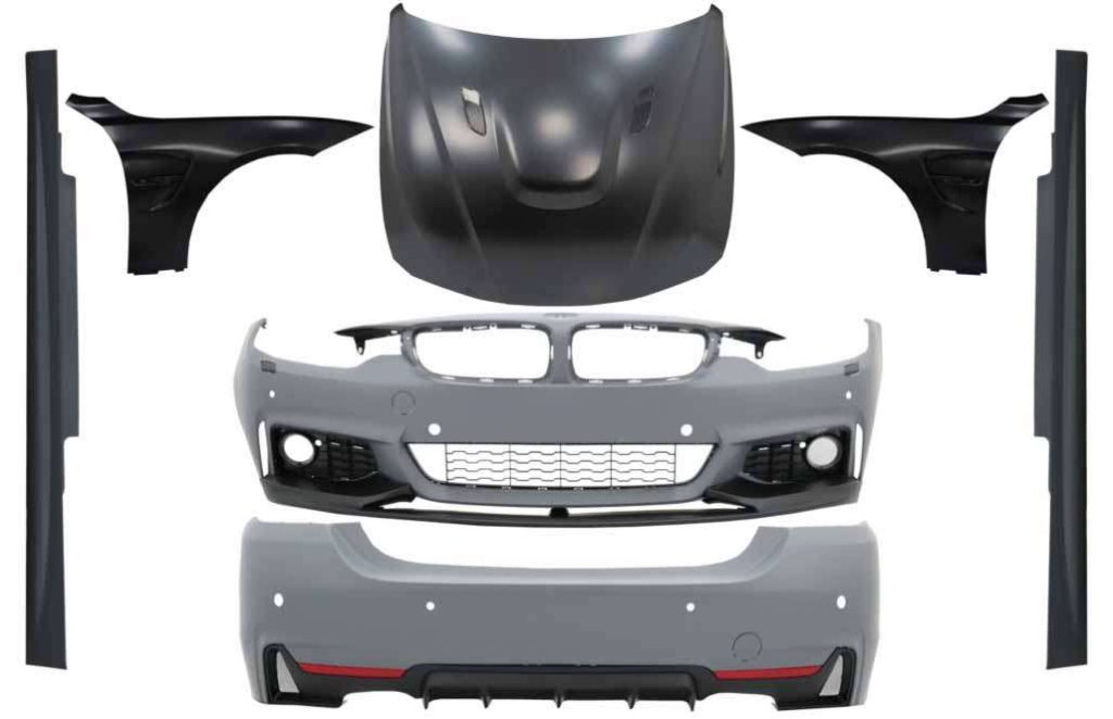 Βλησαρούλης Car Center - Complete Body Kit suitable for BMW 4 Series F32 F33 (2013-02.2017) M-Performance Design with Front Fenders Black and Hood Bonnet