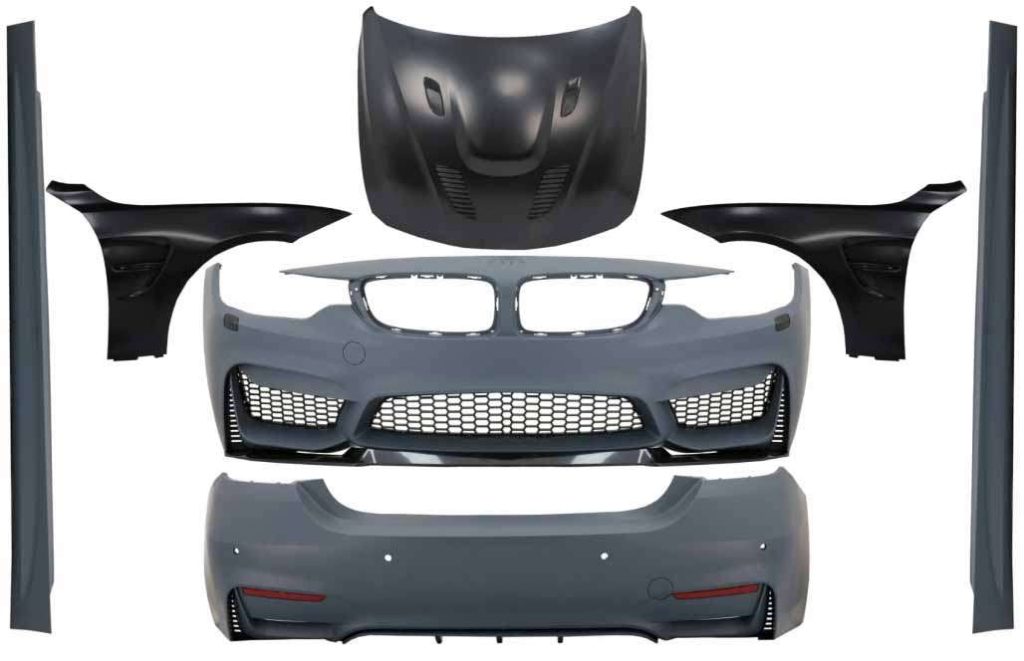Βλησαρούλης Car Center - Complete Body Kit suitable for BMW 4 Series F32 F33 (2013-02.2017) M4 Design with Hood Bonnet and Front Fenders Black