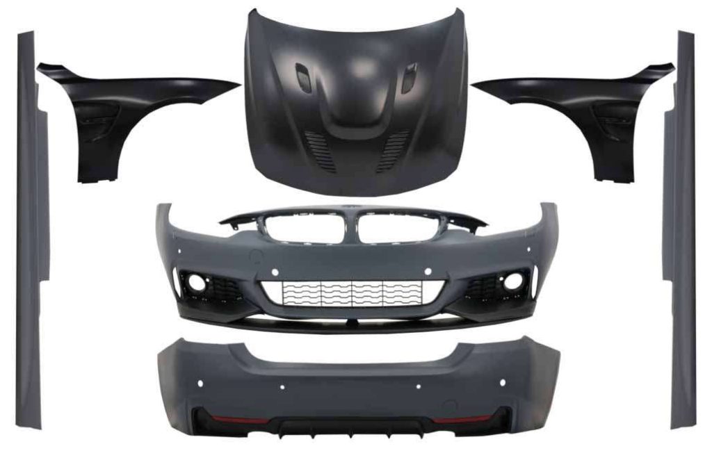 Βλησαρούλης Car Center - Complete Body Kit suitable for BMW 4 Series F32 F33 (2013-02.2017) M-Performance Design with Front Fenders Black & Hood Bonnet