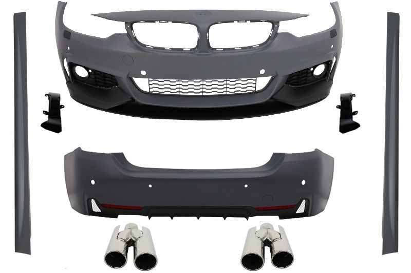 Βλησαρούλης Car Center - Complete Body Kit suitable for BMW 4 Series F36 Gran Coupe (2014-up) M-Performance Design with Exhaust Muffler Tips ACS-Look