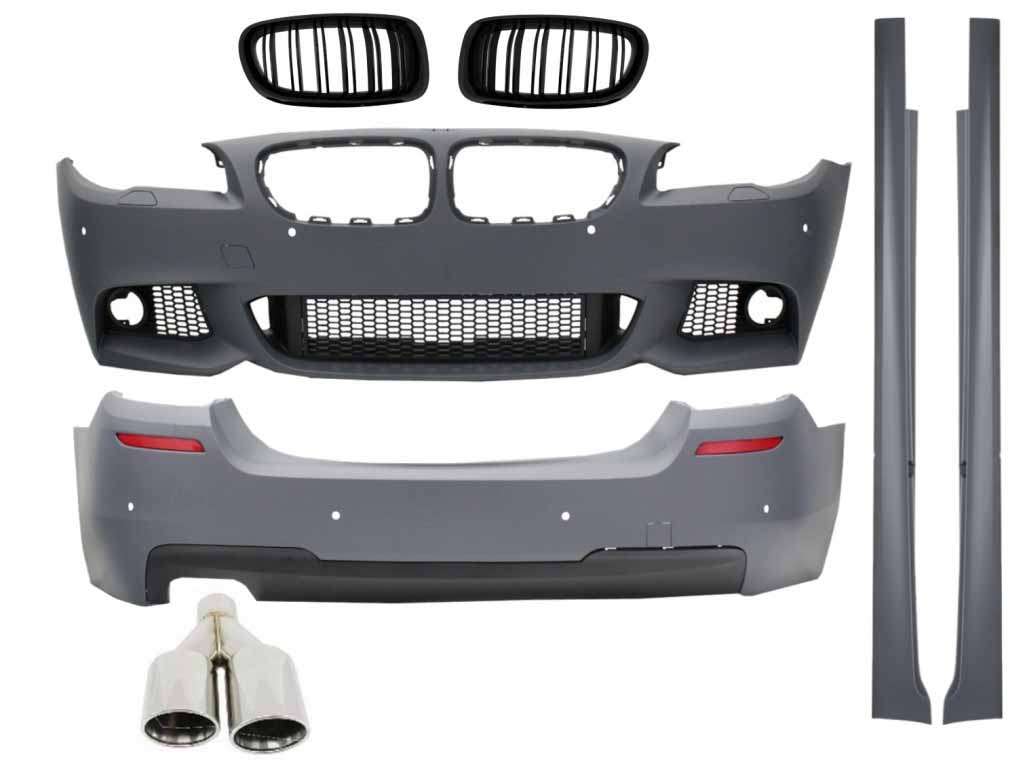 Βλησαρούλης Car Center - Complete Body Kit suitable for BMW F10 5 Series (2011-) M-Technik Design With Exhaust Muffler Tips M-Power Design and Grilles Double Stripe M Design