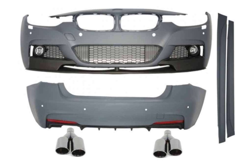 Βλησαρούλης Car Center - Complete Body Kit suitable for BMW F30 (2011-up) M-Performance Design +Exhaust Muffler Tips Quad M-Power Black
